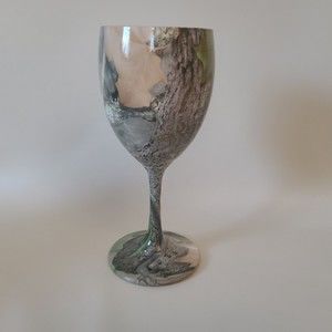 CB Outdoor Wine Stemware Glass Goblet Fall Transitions Green Camo Hunting
